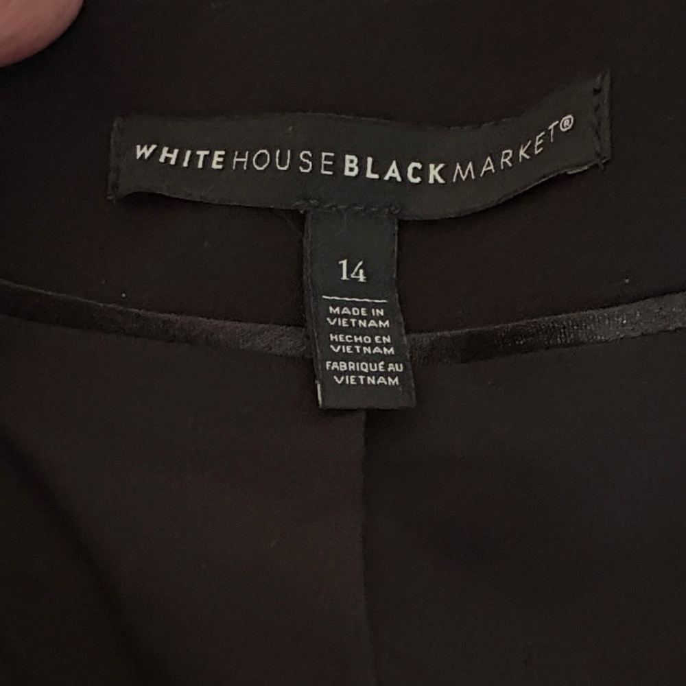 WHBM Black Assymetrical Zipper Blazer Jacket - Office Siren - Picture 3 of 17